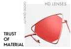 Retro Alloy Triangle Punk Sunglasses Men Hollow Eyewear Candy Colors Gradient Gothic Sun Glasses For Women Openwork Metal Frame