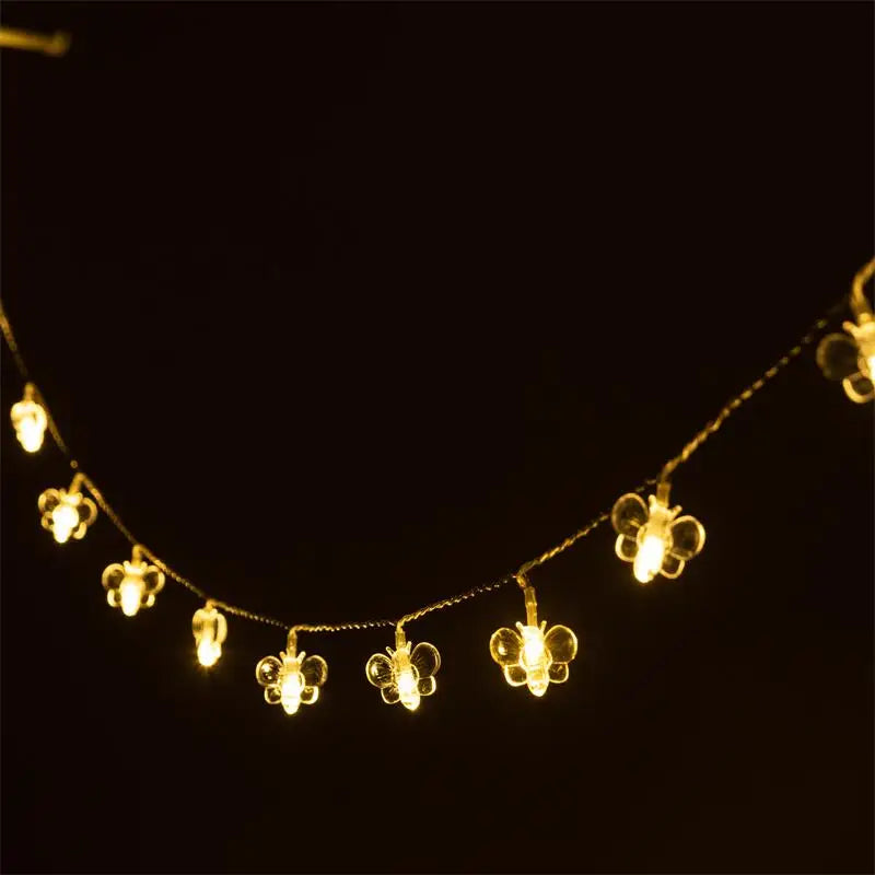 13Ft Little Bee String Lights 20 LED Fairy Lights Waterproof Light up Battery Operated with 2 Modes Indoor Decorations