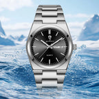 Gohuos 8807 Men's Quartz Watch Stainless Steel Band 30M Water Resistant 40MM Dial Butterfly Clasp Business Reloj Watches for Men