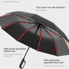 Strong Windproof Automatic Umbrella 72 Bones Sunshade Uv Protection Folding Men's Umbrella Buckle Rain Large Parasol for Women