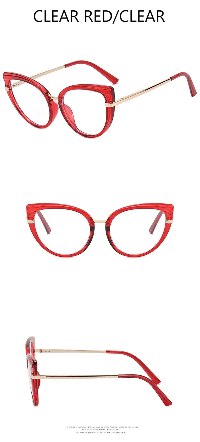 Fashion Anti Blue Light Cat Eye Glasses Frame Blue Light Blocking Eyeglasses Frame for Women Optical Eyewear Cateye Accessories
