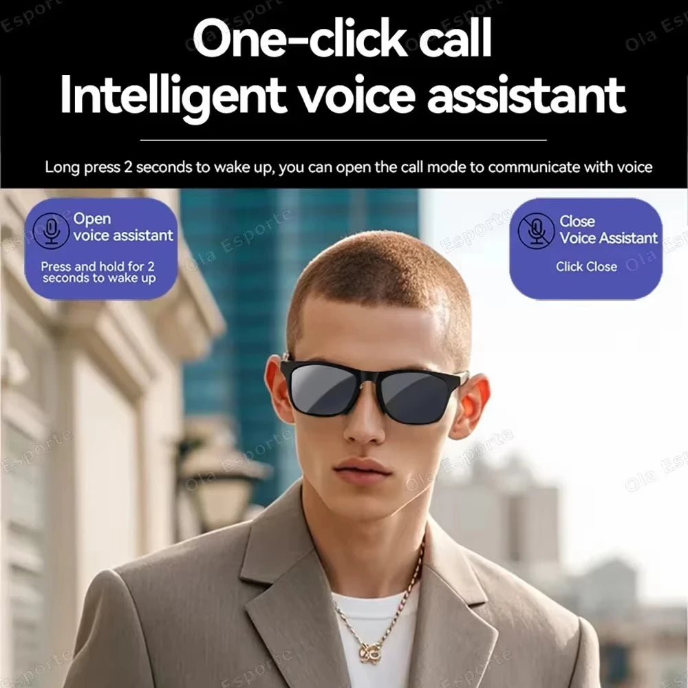 Lenovo AI Smart Glasses 8K Camera Touch Control Photo Recording Voice Assistant Translator Music Wireless Bluetooth Sunglasses