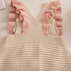 2026 Summer New Baby Girl Sleeveless Strap Bodysuit Solid Infant Girl Casual Knitted Jumpsuit Cotton Toddler Overalls 0-24m