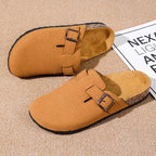 Shoes Fashion Men's Suede Mules Slippers New Women Clogs Cork Insole Sandals With Arch Support Outdoor Beach Slides Home Shoes