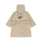 2026 KS Baby Boys Flannel Bathrobe Towel Children's Girls Toddler Girls Cherry Lemon Embroidery Cotton Hooded Bath Towel Pyjamas