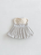 2026 Summer New Girls Preppy Style Striped Vest Dress Cotton Baby Girl Sailor Collar Sleeveless Dress Infant Toddler Clothes