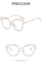 2023 Luxury Metal Women Cat Eye Optical Glasses Frame for Women Clear Fashion Transparent Fashion Computer Hollow Eyeglasses