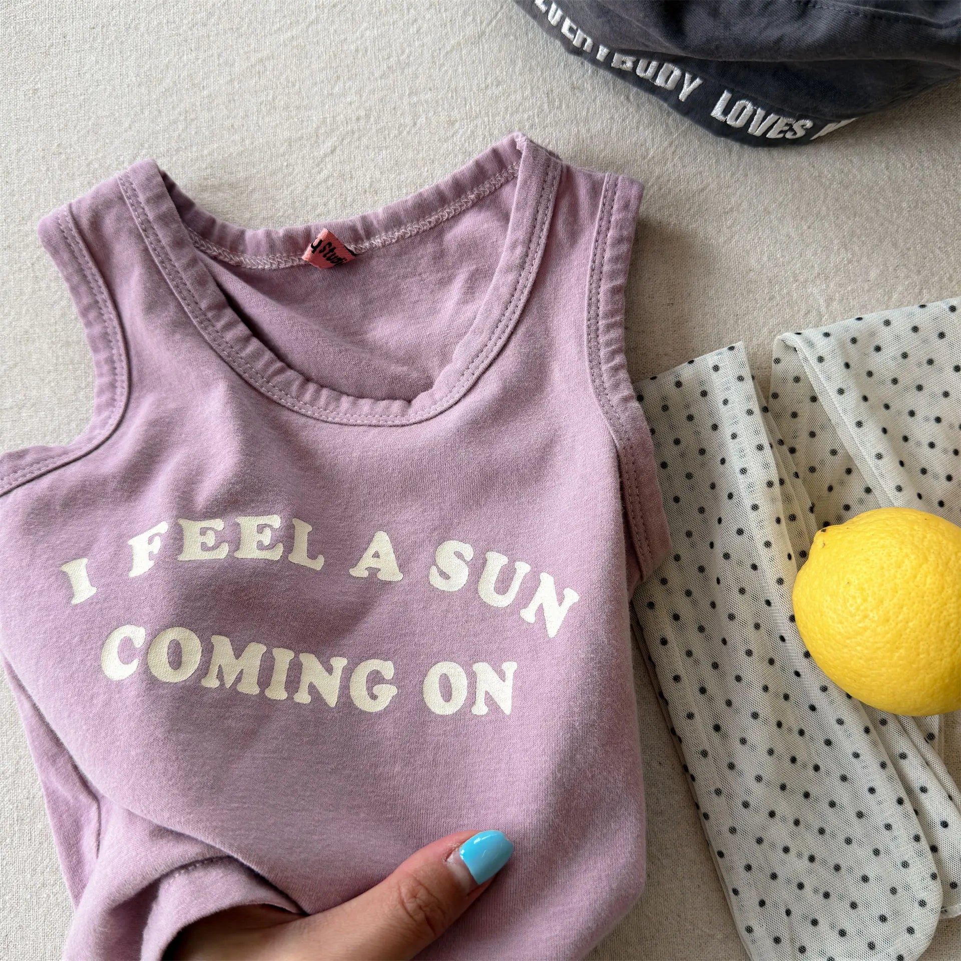 2026 Summer New Children Sleeveless T Shirts Cotton Boys Girls Letter Print Loose Vest Baby Thin Casual Tops Kids Clothes