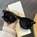 Vintage Punk Square Sunglasses Women Brand Fashion Concave Sun Glasses Men Shades UV400 Olive Green Leopard Rivets Eyewear