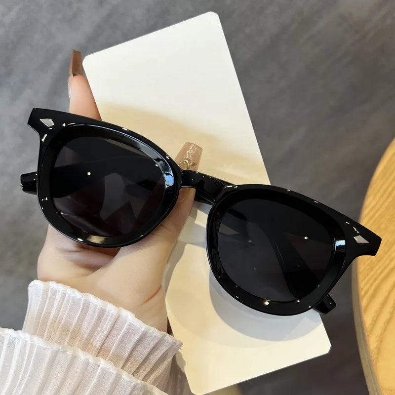 Vintage Punk Square Sunglasses Women Brand Fashion Concave Sun Glasses Men Shades UV400 Olive Green Leopard Rivets Eyewear