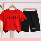 Children's sports suit, sports T-shirt,short sleeve and shorts, boys'and girls'sports uniform set,suitable for 3 to13 years old