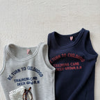 2026 Summer New Children Sleeveless T Shirts Cotton Boys Girls Letter Print Vest Toddler Fashion Casual Tops Kids Clothes