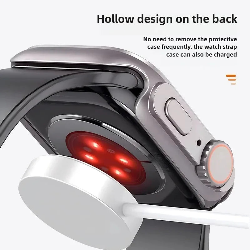 Glass+Case for Apple Watch 46mm 44mm 45mm 41 40 38 42mm Screen Protector Cover Change Ultra Bumper iWatch Series 10 9 8 7 SE 6 5