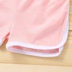 Trendy Summer Children's Sports Clothing Set 2-6Y Patchwork Letter Camisole and Shorts 2Pcs for Girls Kid's Casual Vest Outfit