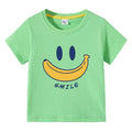 Cute Smiling Banana Kids Short Sleeve T Shirts Boys Girls Same Style Cartoon Casual Tees Comfortable Children Clothing