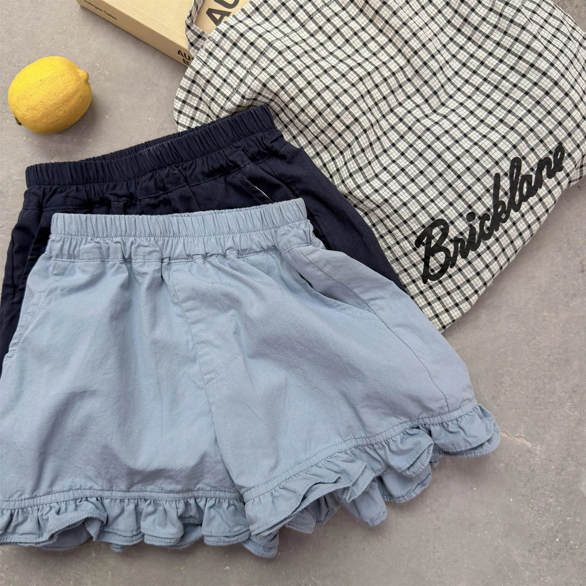 2026 Summer New Girls Cute Lace Shorts Solid Toddler Casual Shorts Cotton Children Versatile Loose Shorts Kids Clothes