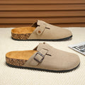 Shoes Fashion Men's Suede Mules Slippers New Women Clogs Cork Insole Sandals With Arch Support Outdoor Beach Slides Home Shoes