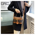 Brand Designer Women's Printed Box Bag Handbags Ladies Retro Patchwork Handbags Wild Portable Shoulder Corssbody Cosmetic Bag