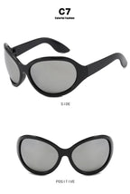 Oversized Y2K Steampunk Sunglasses Women Luxury Brand Designer Oval Sun Glasses Men Cyber Punk Eyewear Shades De Sol Oculos