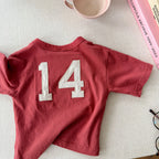 2026 Summer New Children Short Sleeve T Shirts Cotton Boys Letter Print Casual Tee Baby Girls O-neck Loose Tops Kids Clothes