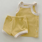 2025 New Baby Sleeveless Clothes Set Boy Girl Summer Thin Cotton Vest + Shorts 2pcs Suit Infant Outfits Toddler Breathable Set