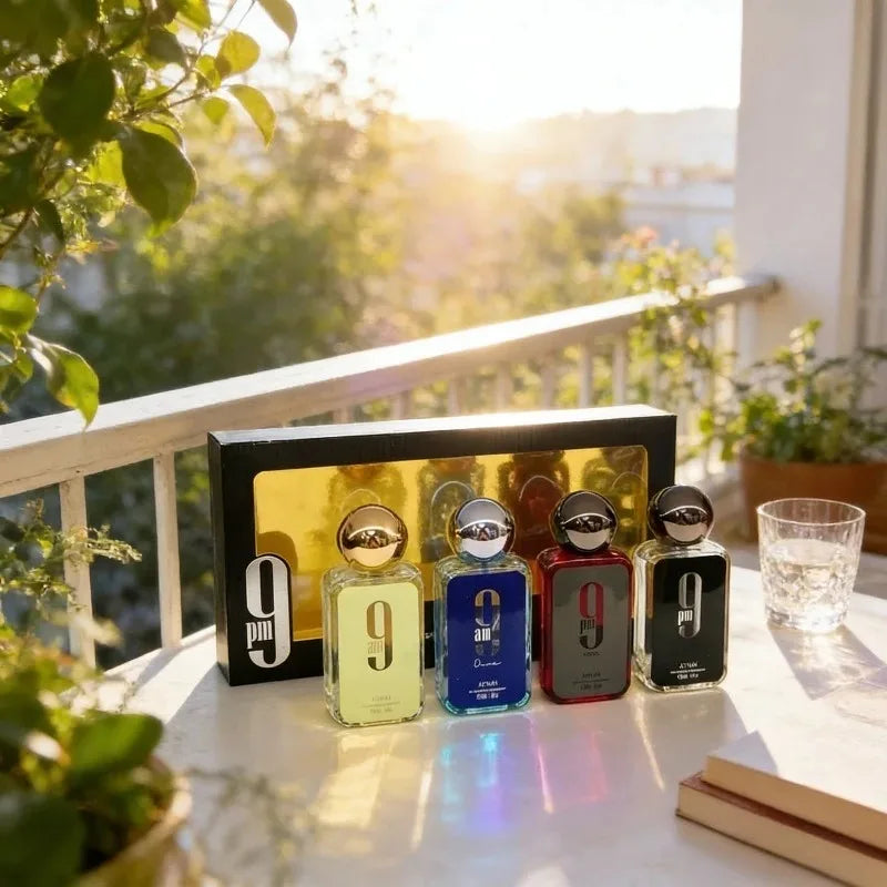 4PCS Perfume Set 30ML Unisex Eau De Parfum Long Lasting Fresh Sweet Woody Aromatic Fragrance Collection Luxury Mini Gift Set
