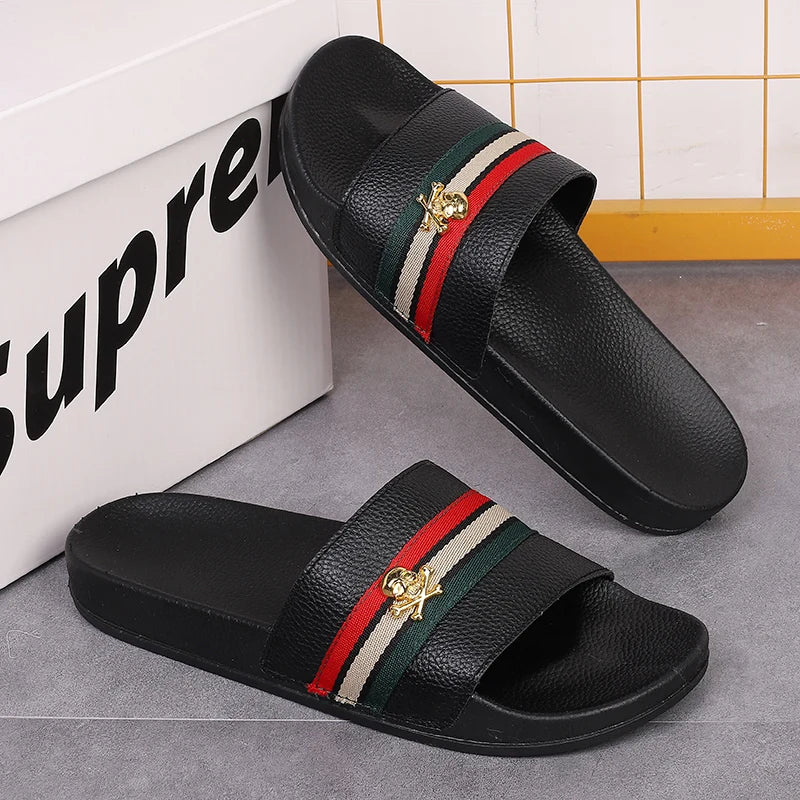 QZHSMY Summer men's shoes sports casual slippers indoor and outdoor EVA shoes men's small butterfly beach outdoor garden sandals