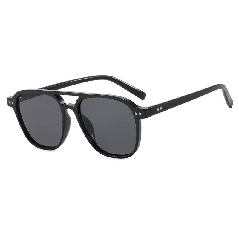Vintage Big Square Sunglasses Women Men Brand Designer Unisex Sun Glasses Black Frame Shades Male Female Eyewear UV400