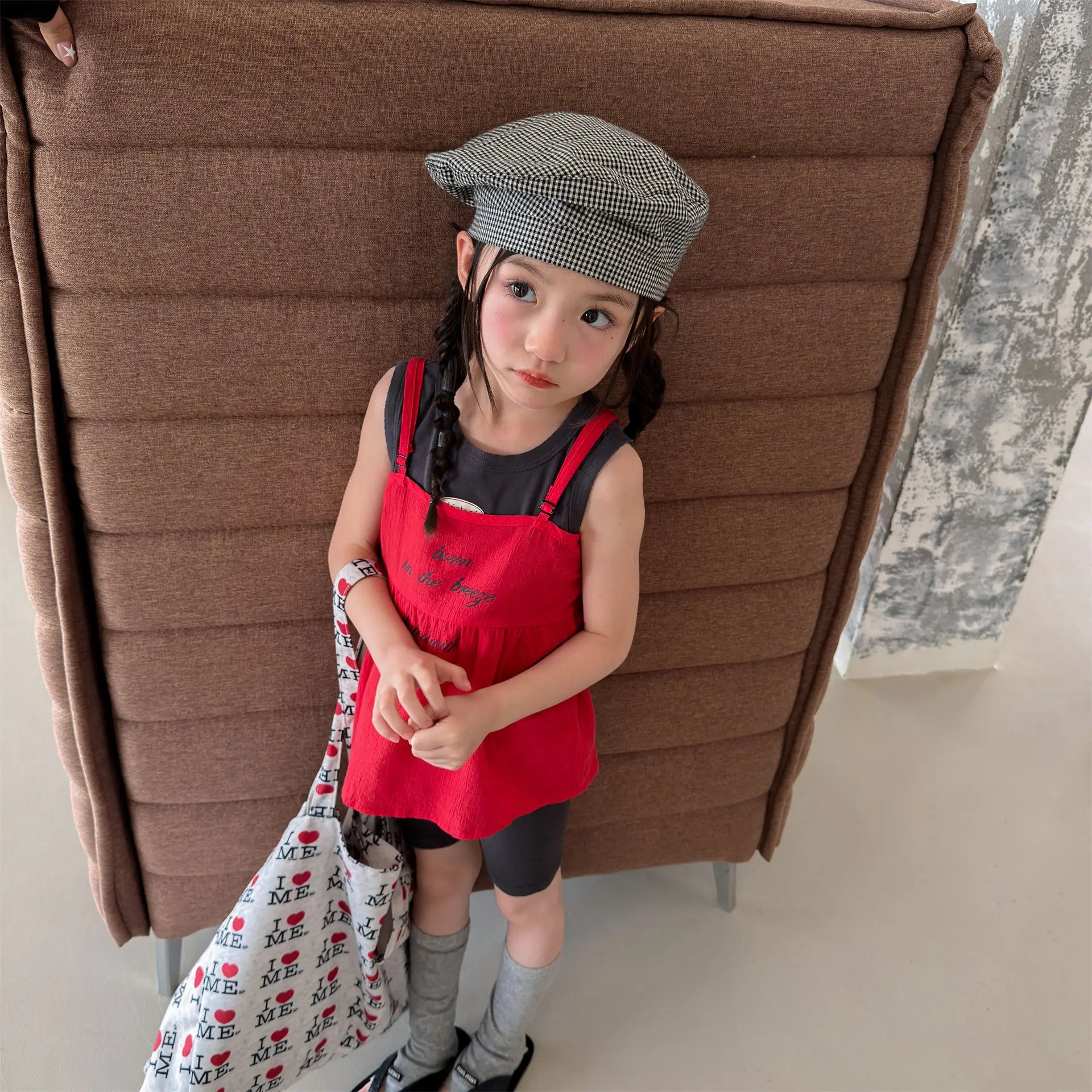 2026 Summer New Children Sleeveless Loose T Shirts Cotton Girls Versatile Sling Vest Toddler Thin Casual Tops Kids Clothes