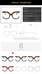 2023 Ins Rainbow Frame Fashion Retro Round Anti Blue Light Women Glasses Vintage Oversized Colourful Frame Clear Eyeglasses