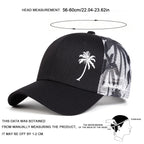 Unisex Coconut Tree Embroidery Baseball Net Caps Spring and Summer Outdoor Adjustable Casual Hats Sunscreen Hat Sports Cap