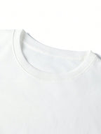 Men's summer 100% pure cotton fashionable casual sports loose Cool Playing Card Print round neck short sleeved T-shirt versatile