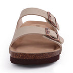 Asgard Summer New Leather Sandals Outdoor Fashion Double Buckle Beach Shoes Comfort Cork Footbed Clogs Slipper With Arch Support