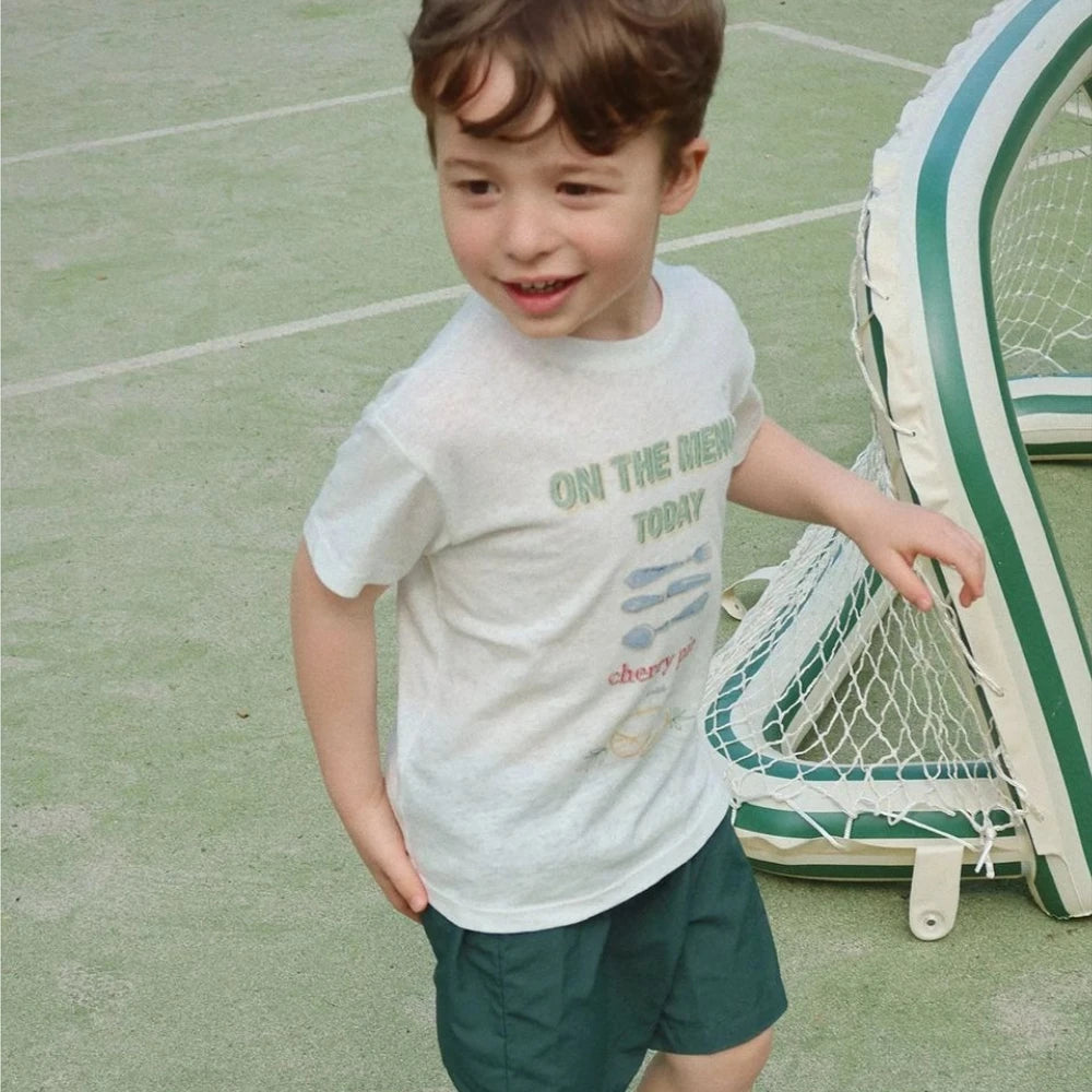 2026 KS Summer Baby Boys Cotton Cartoon T Shirts Shorts Kids Clothes Girls Cherry Dresses T-shirts Cycling Shorts Sets Homewear