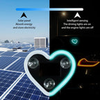 Universal Car Solar Heart-shaped Light Car Window LED Peach Heart Atmosphere Lamp for Car Exterior Interior Decoration