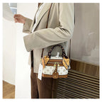 Brand Designer Women's Printed Box Bag Handbags Ladies Retro Patchwork Handbags Wild Portable Shoulder Corssbody Cosmetic Bag