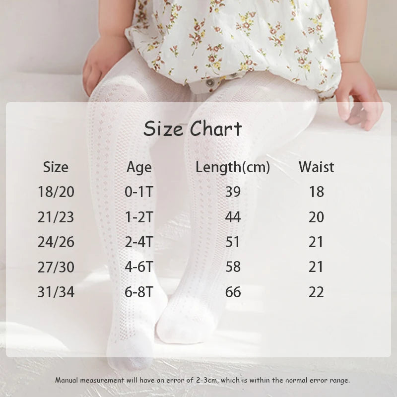 2026 Summer New Baby Pantyhose Newborn Infant leggings Girls Thin Mesh Tights Children Pants 0-8Y