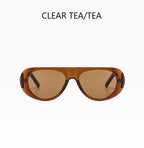 Retro Large Sunglasses for Women Fashionable Wide Legs New Large Frame Sunglasses Gradient Color Personalized Glasses Goggles