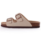 Asgard Summer New Leather Sandals Outdoor Fashion Double Buckle Beach Shoes Comfort Cork Footbed Clogs Slipper With Arch Support