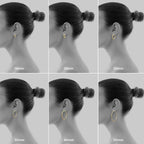 Shevalues Hoop Earrings Set for Women Man 14K Real Gold Plated Copper Hoops with 925 Sterling Silver Needle New Modern Jewelry