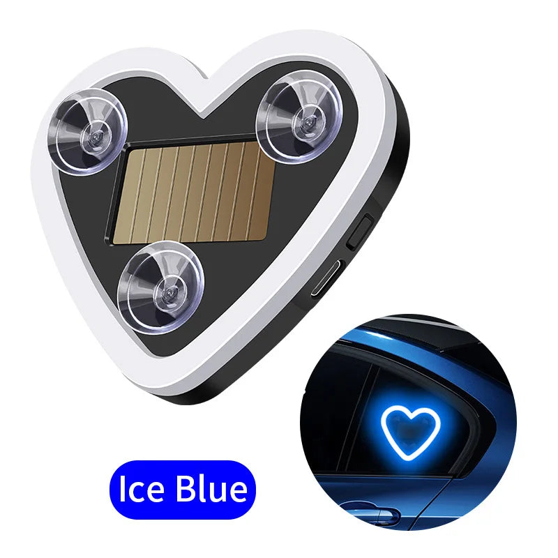 Car LED Love Atmosphere Window Light Decoration Lights Glowing Solar Lights USB Wiring Car Modification Neon Car Decoration