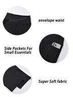 Women's Super Soft Crossover High Waisted Capri Pants With Pockets Tummy Control No See Through Workout Yoga Running Leggings