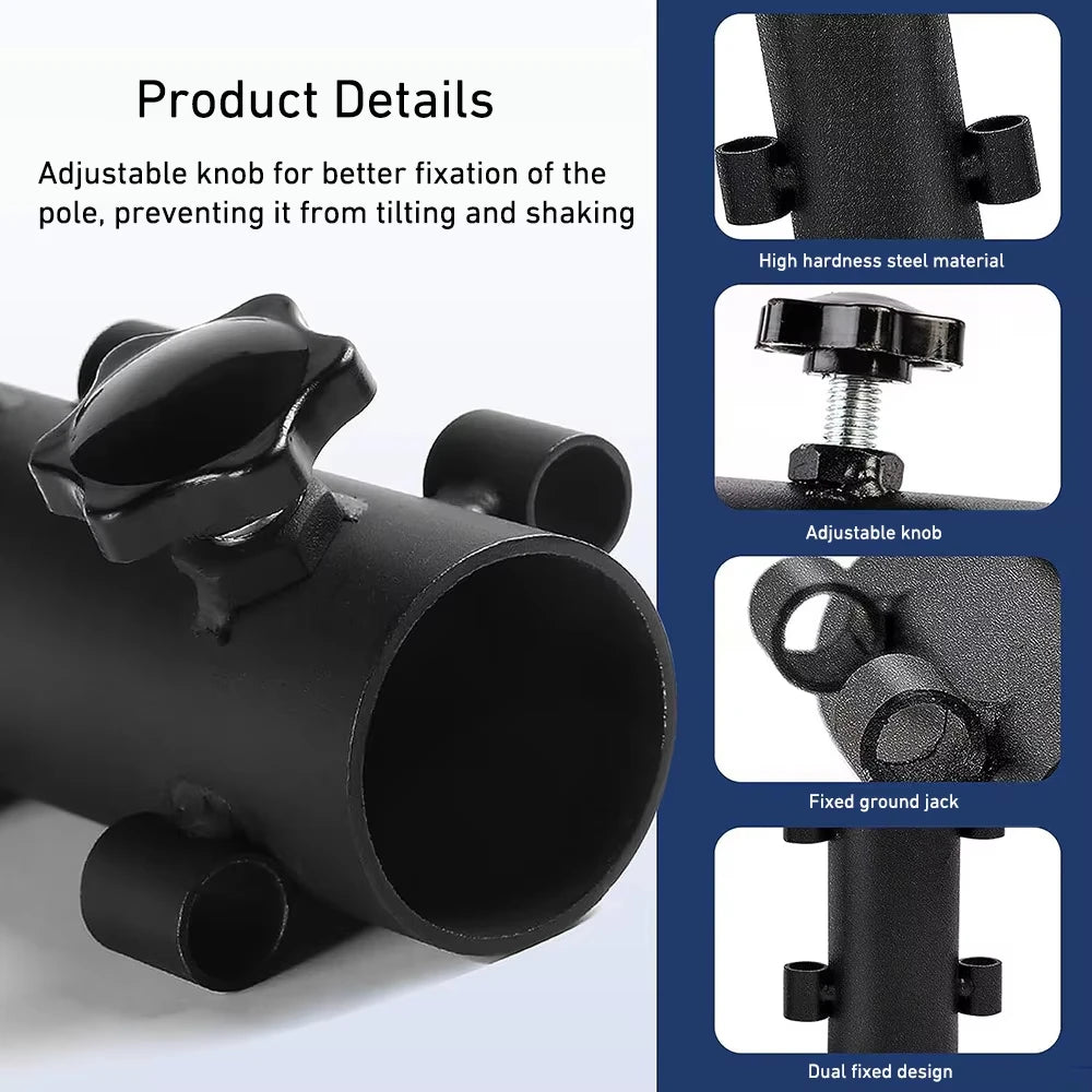 Canopy Pole Fixator Large Pipe Diameter Tent Sunshade Support Pole Fixed Pipe Frame Beach Umbrella Adjustment Base