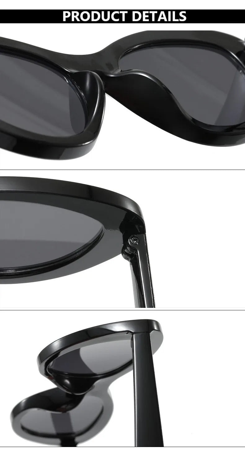 Retro Concave Cat Eye Sunglasses Women Fashion Brand Designer New Sun Glasses Cateye Eyeglasses Shadow for Female