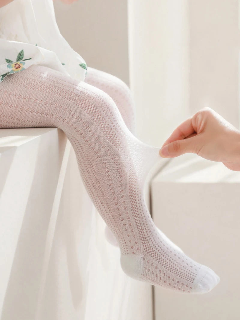 2026 Summer New Baby Pantyhose Newborn Infant leggings Girls Thin Mesh Tights Children Pants 0-8Y