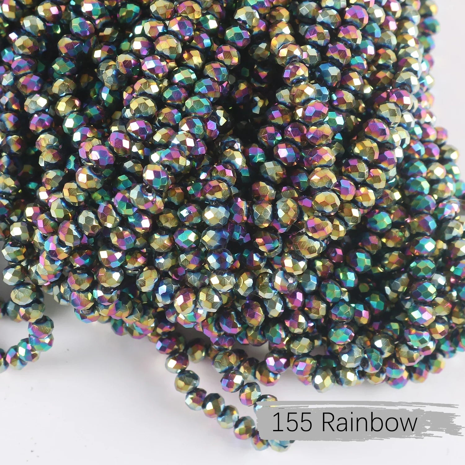 2mm 4mm 6mm 8mm Rondelle Austria Crystal Beads Faceted Glass Beads Loose Spacer Beads for DIY Bracelet Garment Making