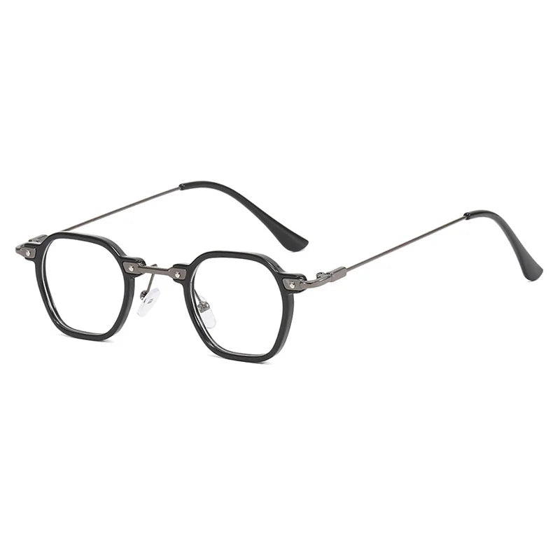 Retro Square Sunglasses Men Small Frame Sun Glasses Women New Fashion Polygonal Metal Eyeglasses Shadow UV400
