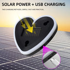 Solar Triangle Window Heart-Shaped Light Collision Prevention Breathing Light Electric Vehicle Car Tail Flashing Light