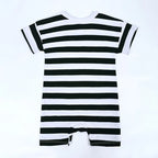 Summer Short Sleeved Baby Rompers 0-2Y Striped Onesies for Newborn Baby Boy Infant Girl Moon Printed Jumpsuit Baby Clothing