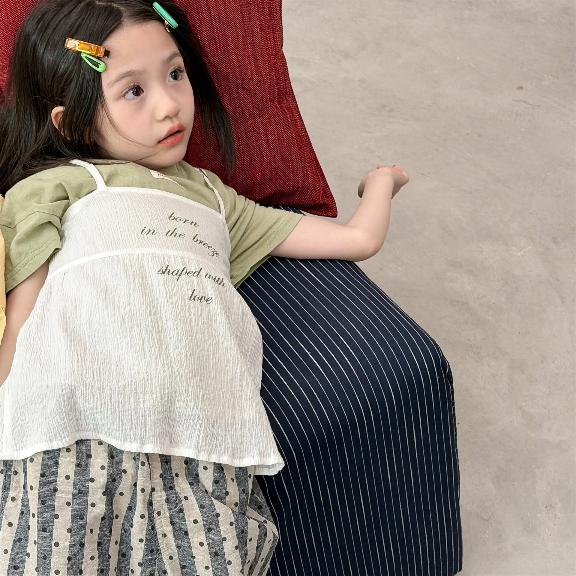 2026 Summer New Children Sleeveless Loose T Shirts Cotton Girls Versatile Sling Vest Toddler Thin Casual Tops Kids Clothes